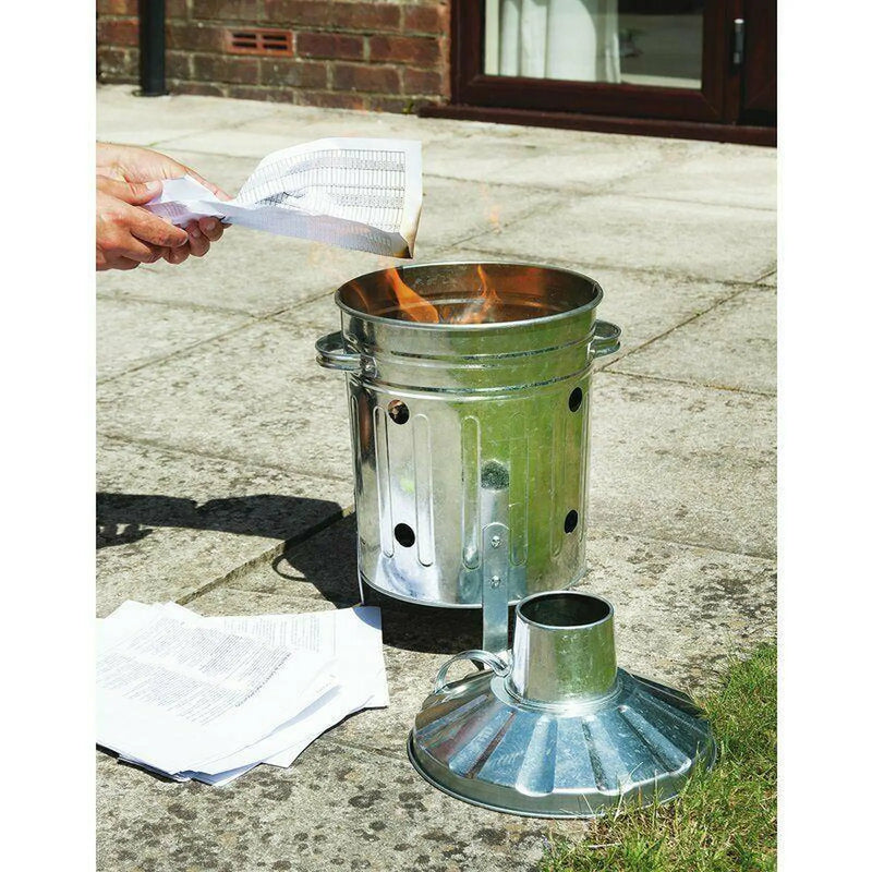 Draper 53250 Galvanised Mini Incinerator, 15L