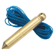 Draper 60698 Solid Brass Plumb Bob with Nylon Line, 100g, 5m