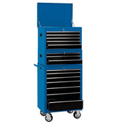 Draper 04593 Draper Expert Combination Roller Cabinet and Tool Chest, 15 Drawer, 26", Blue