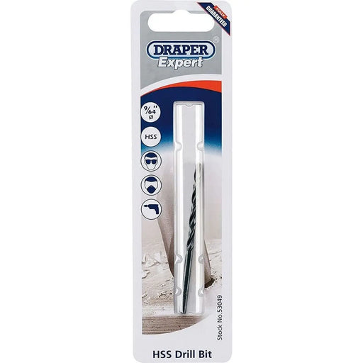 Draper 53049 Draper Expert HSS Drill Bit, 9/64" x 2-7/8"