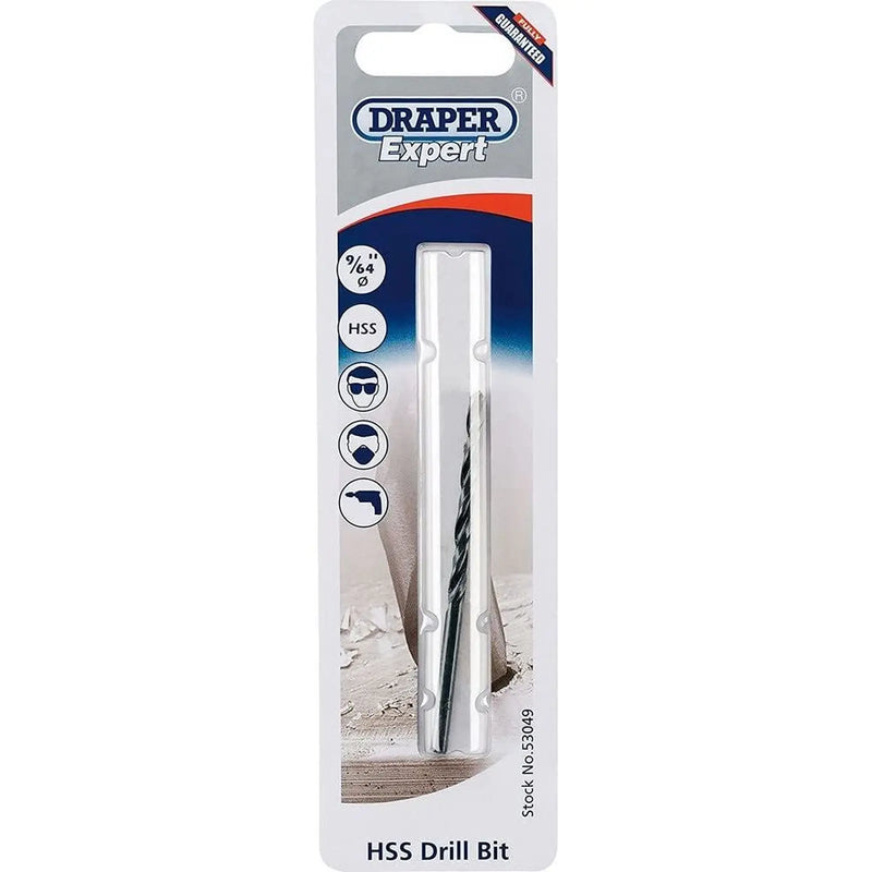 Draper 53049 Draper Expert HSS Drill Bit, 9/64" x 2-7/8"