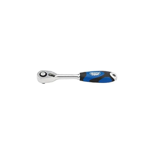 Draper 26502 Draper Expert Soft Grip Reversible Ratchet, 1/4" Sq. Dr., 72 Tooth