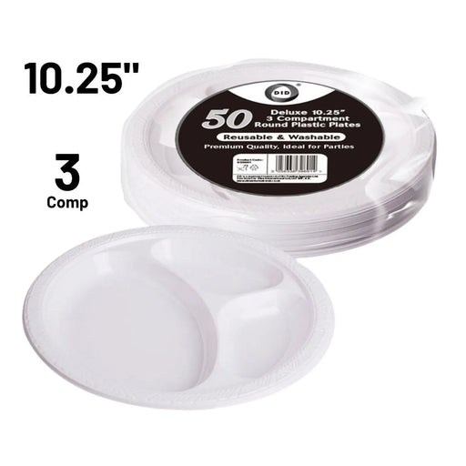 DID 50 Deluxe 10.25 3 Compartment Plates