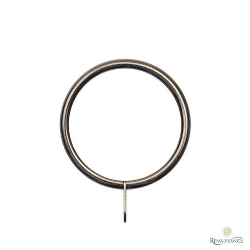 RENAISSANCE Ext 28 Curtain Pole Rings Black Nickel
