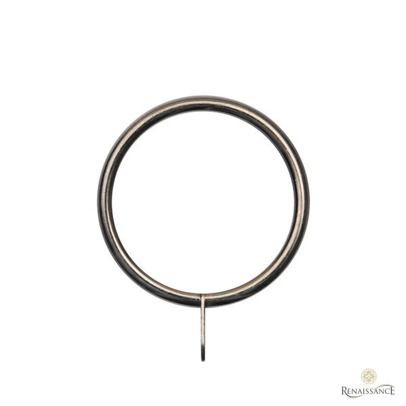 RENAISSANCE Ext 28 Curtain Pole Rings Black Nickel