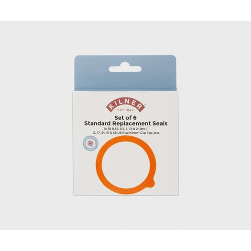KILNER Pack Of 6 Rubber Seals 0.35 - 2 Litres