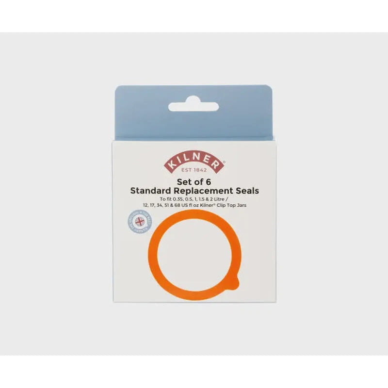 KILNER Pack Of 6 Rubber Seals 0.35 - 2 Litres