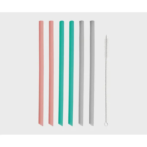TYPHOON Pure Set Of 6 Silicone Straight Straws