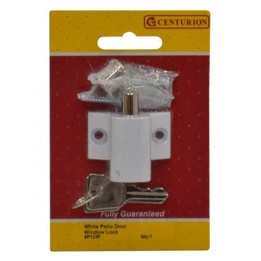 centurion Window and Patio Lock, White, 45mm x 35mm