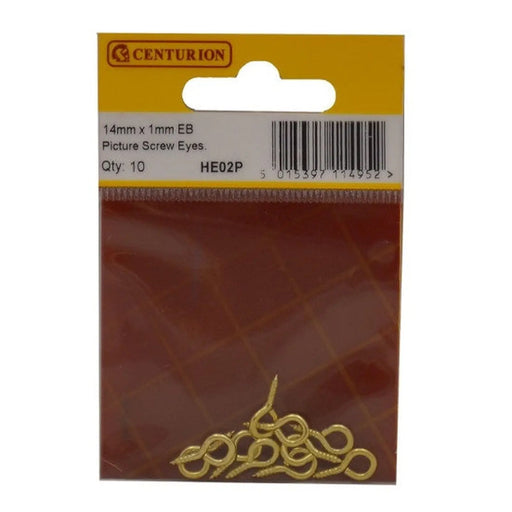 centurion 14mm X 1mm EB Picture Screw Eyes