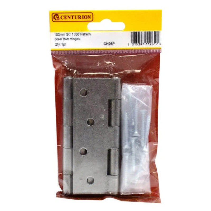 centurion Steel Butt Hinges, 100mm