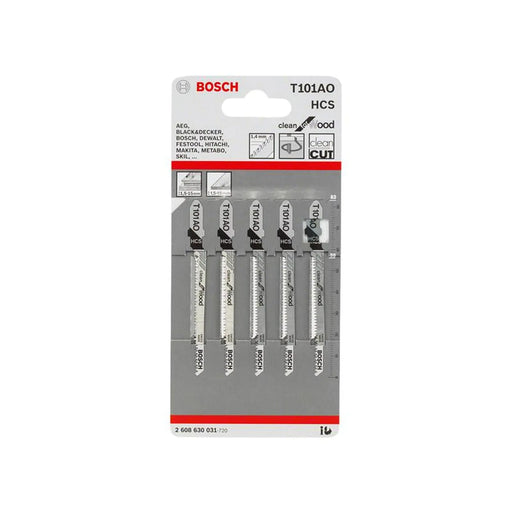 Bosch Powertool Accessories Bosch T 101 AO Jigsaw Blade Pack of 5 Heavy Duty