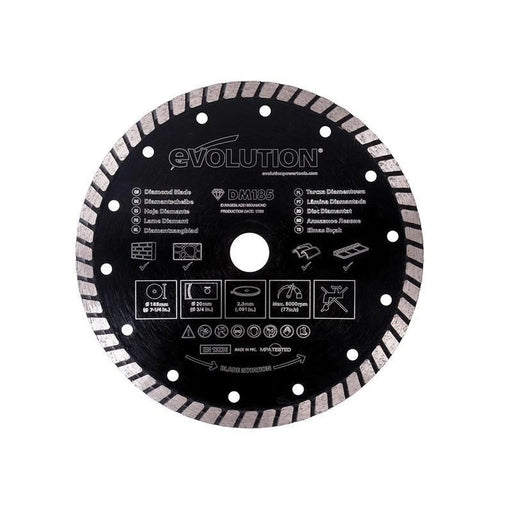 Evolution - Diamond Blade, Segmented Rim 185 x 20mm