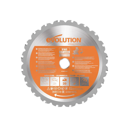 Evolution - Multi-Material Mitre Saw Blade 185 x 20mm x 20T