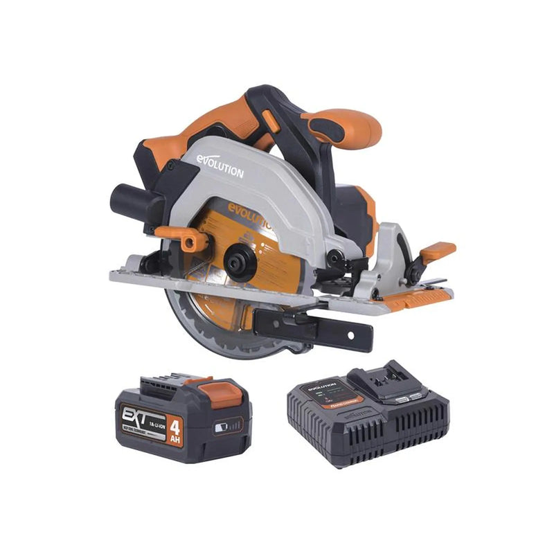 Evolution - R165CCS-Li EXT Circular Saw 18V 1 x 4.0Ah Li-ion