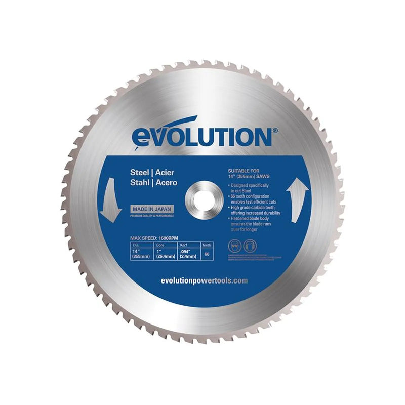 Evolution - Mild Steel Cutting Chop Saw Blade 355 x 25.4mm x 66T