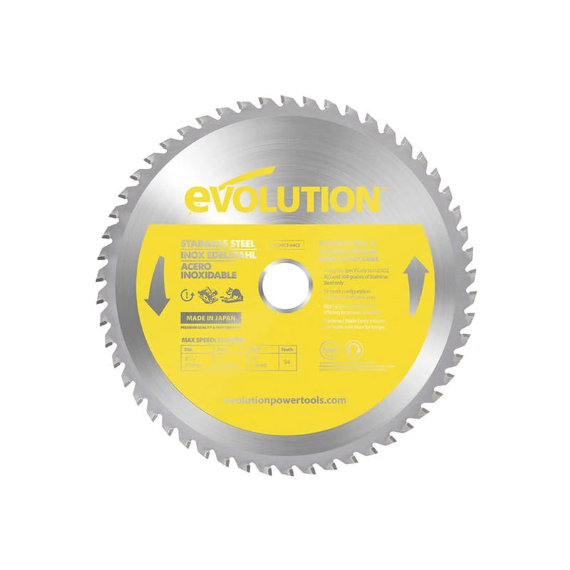 Evolution - Stainless Steel Cutting Circular Saw Blade 210 x 25.4mm x 54T