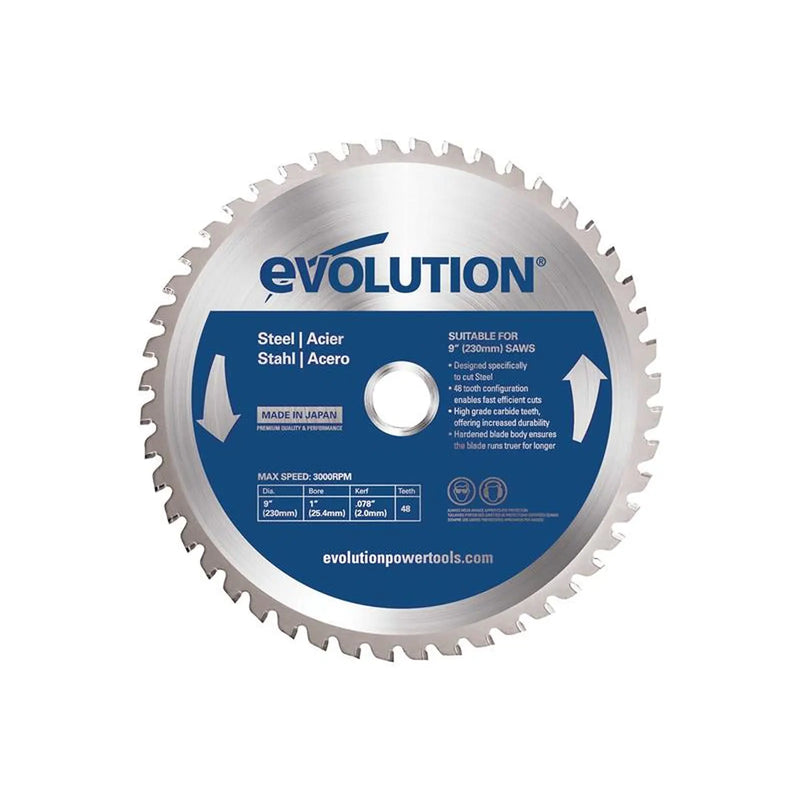 Evolution - Mild Steel Cutting Circular Saw Blade 230 x 25.4mm x 48T