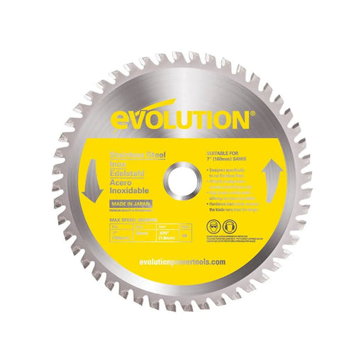 Evolution - Stainless Steel Cutting Circular Saw Blade 180 x 20mm x 48T