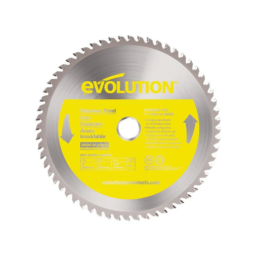 Evolution - Stainless Steel Cutting Circular Saw Blade 230 x 25.4mm x 60T