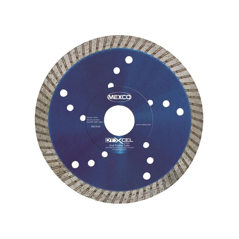 MEXCO - XCEL Grade Dual Purpose Turbo Diamond Blade 125 x 22mm
