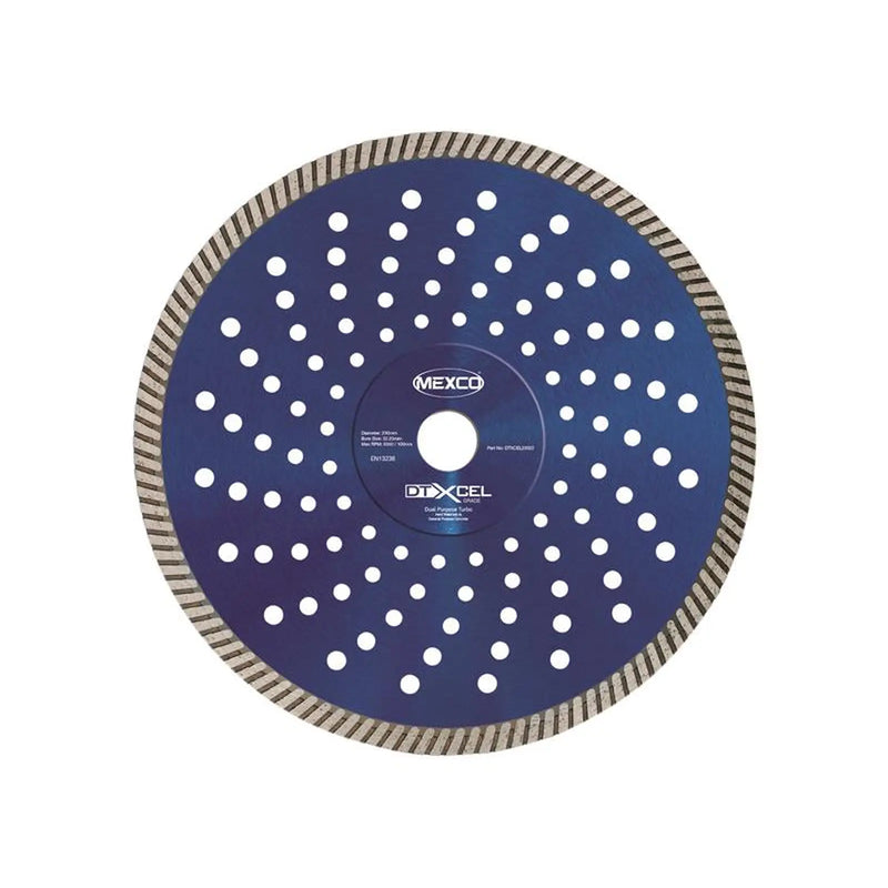 MEXCO - XCEL Grade Dual Purpose Turbo Diamond Blade 230 x 22mm