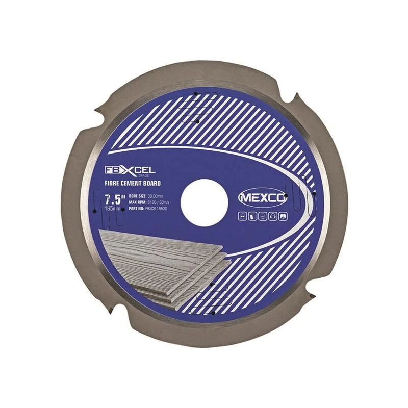 MEXCO - Fibre Cement Board PCD Blade 185 x 30mm x 4T