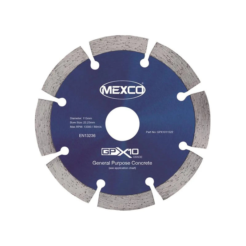 MEXCO - GPX10 Concrete Diamond Blade 115 x 22mm