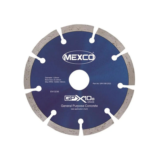 MEXCO - GPX10-8 Concrete Diamond Blade 125 x 22mm