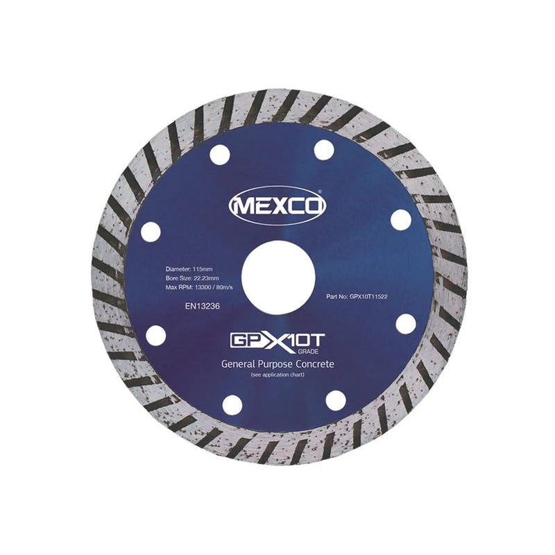 MEXCO - GP Concrete Turbo Diamond Blade 115 x 22mm