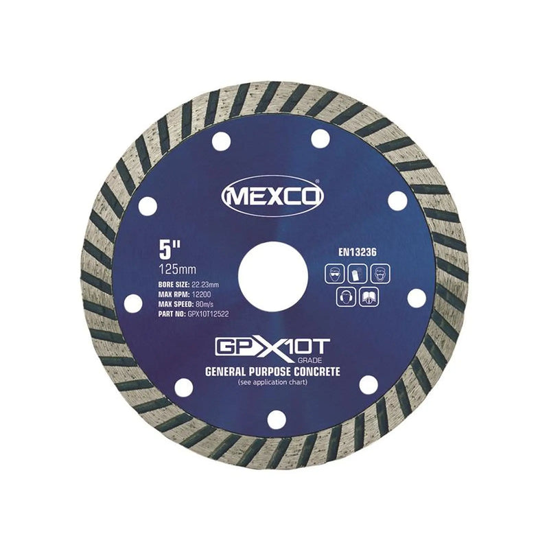 MEXCO - GP Concrete Turbo Diamond Blade 125 x 22mm
