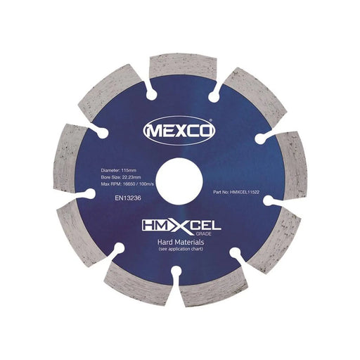 MEXCO - XCEL Grade Hard Materials Diamond Blade 115 x 22mm