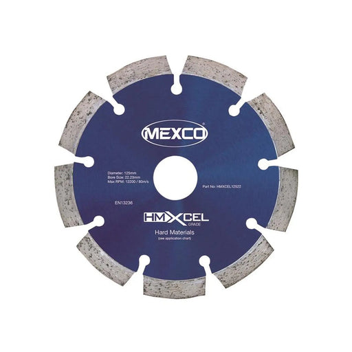 MEXCO - XCEL Grade Hard Materials Diamond Blade 125 x 22mm