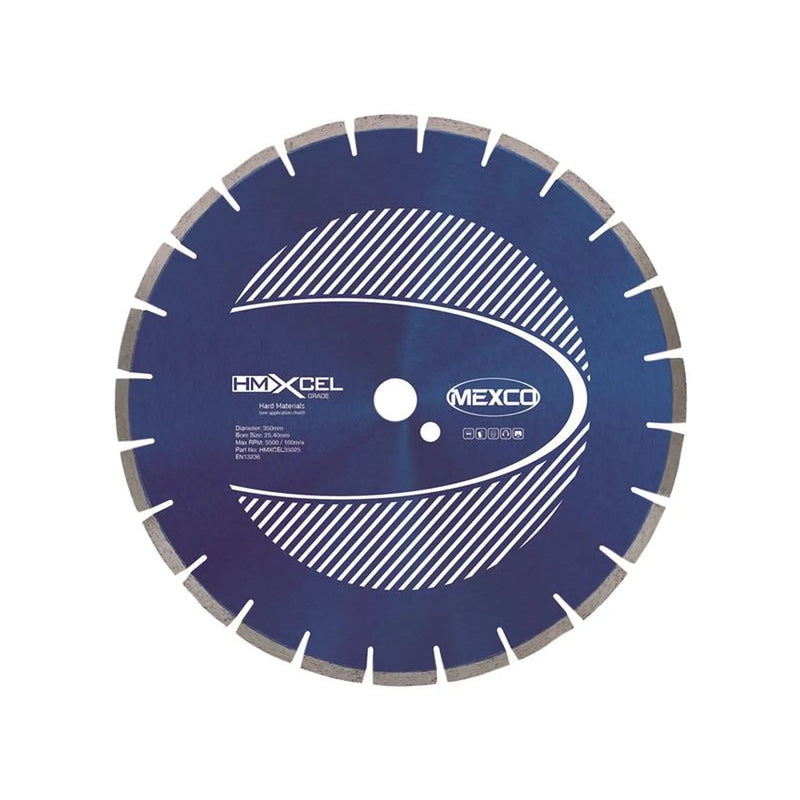 MEXCO - XCEL Grade Hard Materials Diamond Blade 350 x 25.4mm