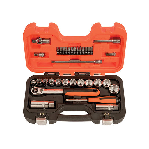 Bahco SL34 3/8in Drive Socket & Mech Set, 34 Piece