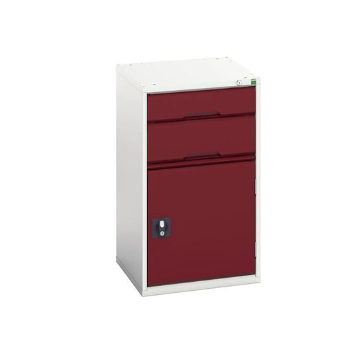 Bott Verso 2 Drawer + Cupboard 900 x 525mm Crimson Red