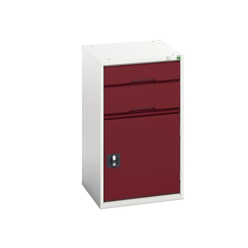 Bott Verso 2 Drawer + Cupboard 900 x 525mm Crimson Red