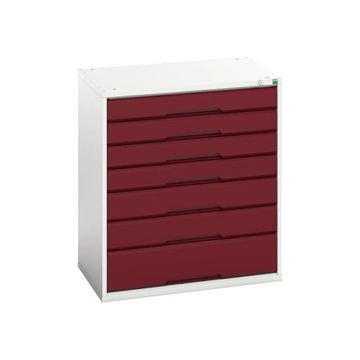 Bott Verso 7 Drawer Cabinet 800 x 900mm Crimson Red
