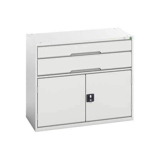 Bott Verso 2 Drawer + Cupboard 900 x 1050mm Light Grey