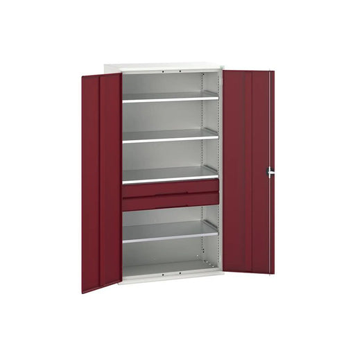 Bott Verso Kitted Cupboard 4 Shelf + 2 Drawer 1050 x 2000mm Crimson Red