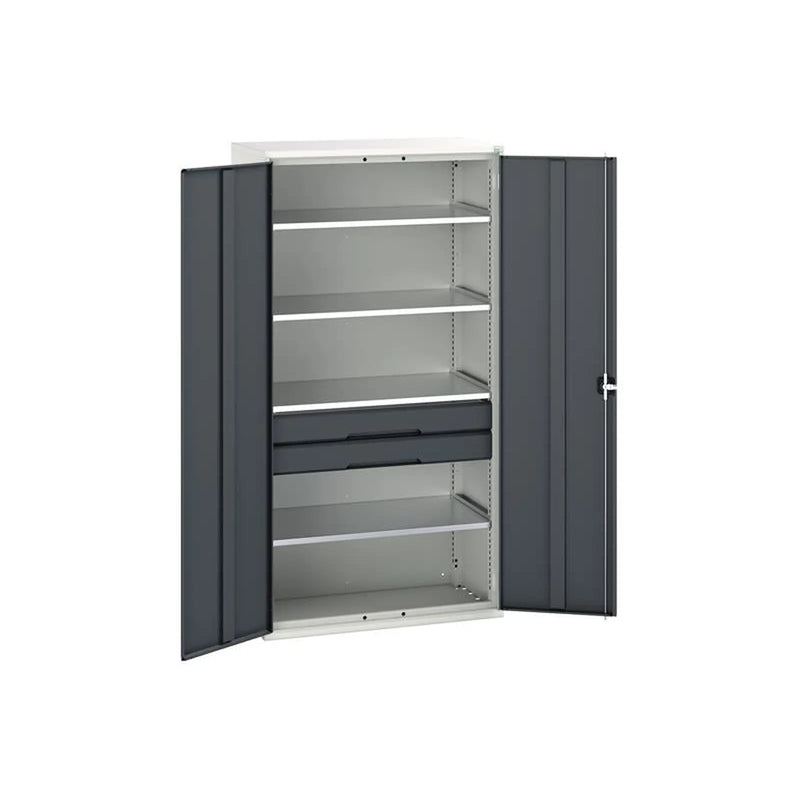 Bott Verso Kitted Cupboard 4 Shelf + 2 Drawer 1050 x 2000mm Anthracite Grey