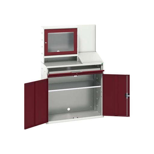 Bott Verso Computer Cupboard 1050 x 550 x 1650mm Crimson Red