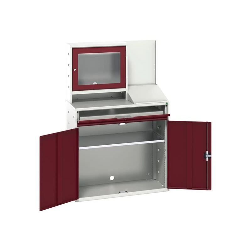 Bott Verso Computer Cupboard 1050 x 550 x 1650mm Crimson Red