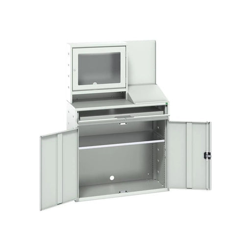Bott Verso Computer Cupboard 1050 x 550 x 1650mm Light Grey