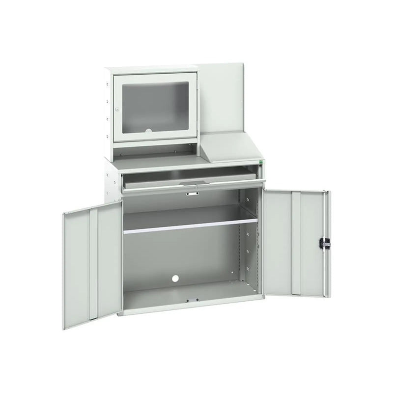 Bott Verso Computer Cupboard 1050 x 550 x 1650mm Light Grey