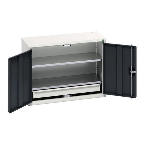 Bott Verso Economy Wall Cupboard 2 Shelf + 1 Drawer 800mm Anthracite Grey
