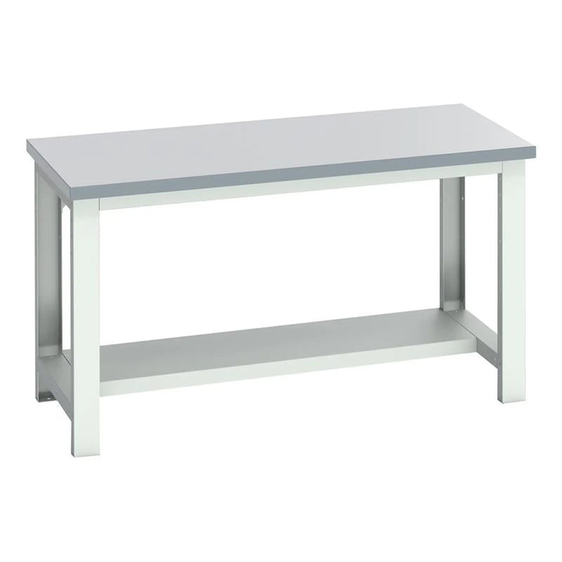 Bott Cubio Bench with Half Shelf, ESD Laminate Clad Top 1500 x 750mm