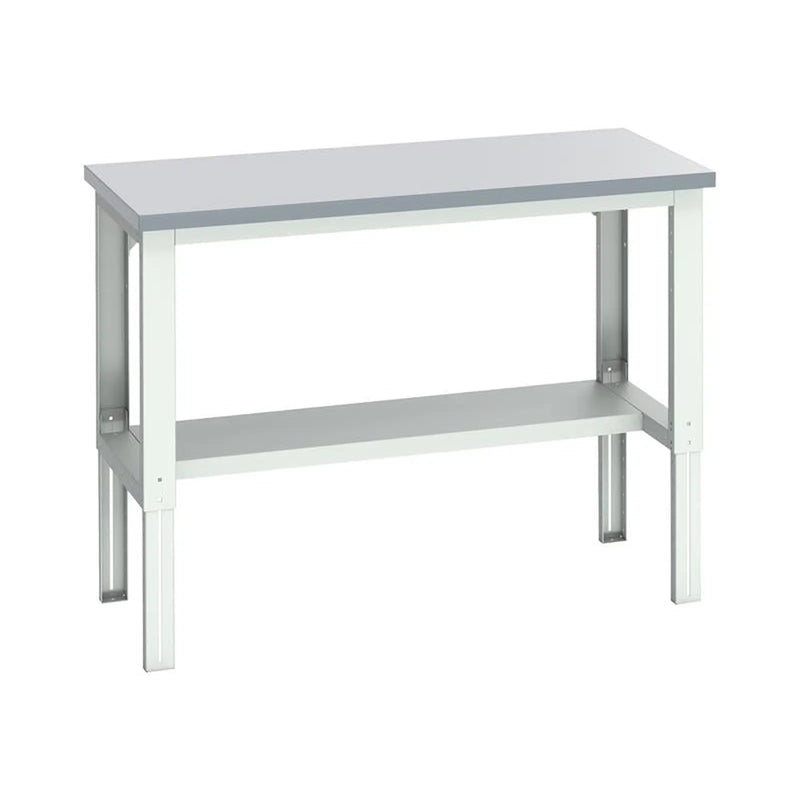 Bott Cubio Adjustable Bench with Half Shelf, Laminate Top 1500 x 750mm