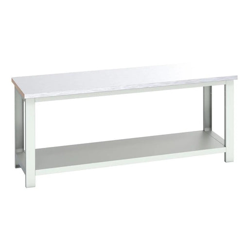 Bott Cubio Bench with Shelf, Steel Clad Top 2000 x 750mm