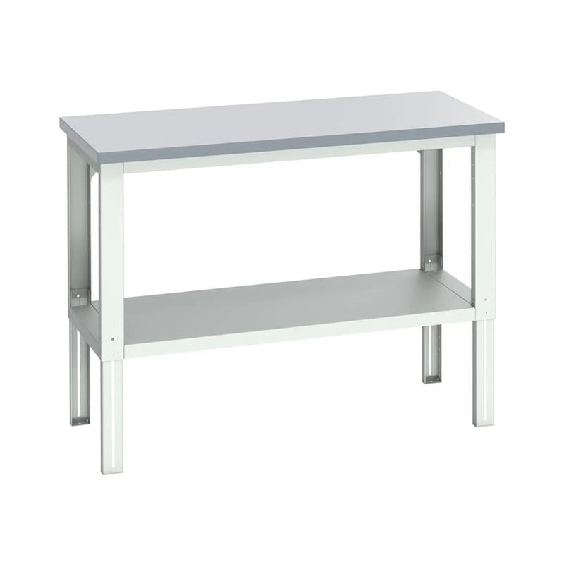 Bott Cubio Adjustable Bench with Shelf, Laminate Top 1500 x 750mm